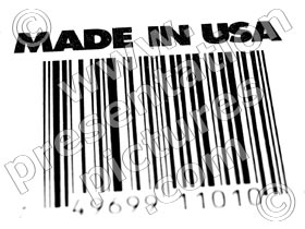 barcode made in usa - powerpoint graphics